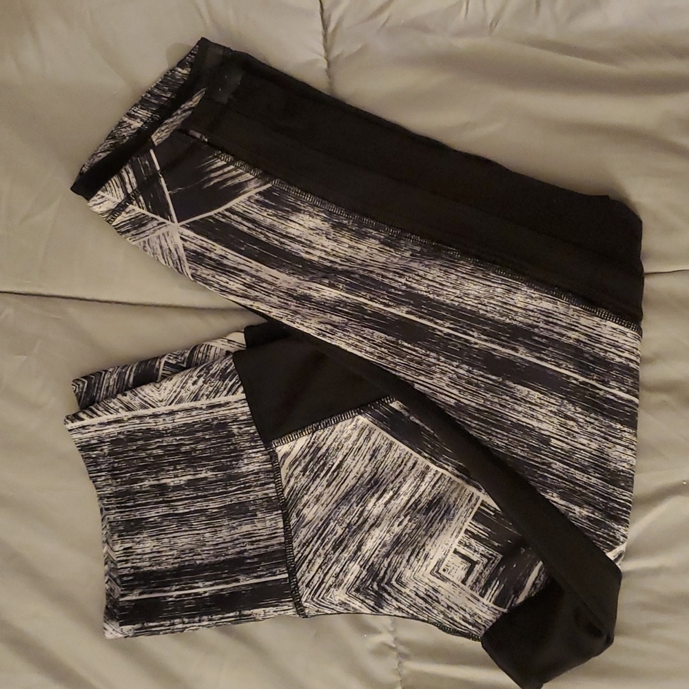 Lululemon capris with mesh panelling